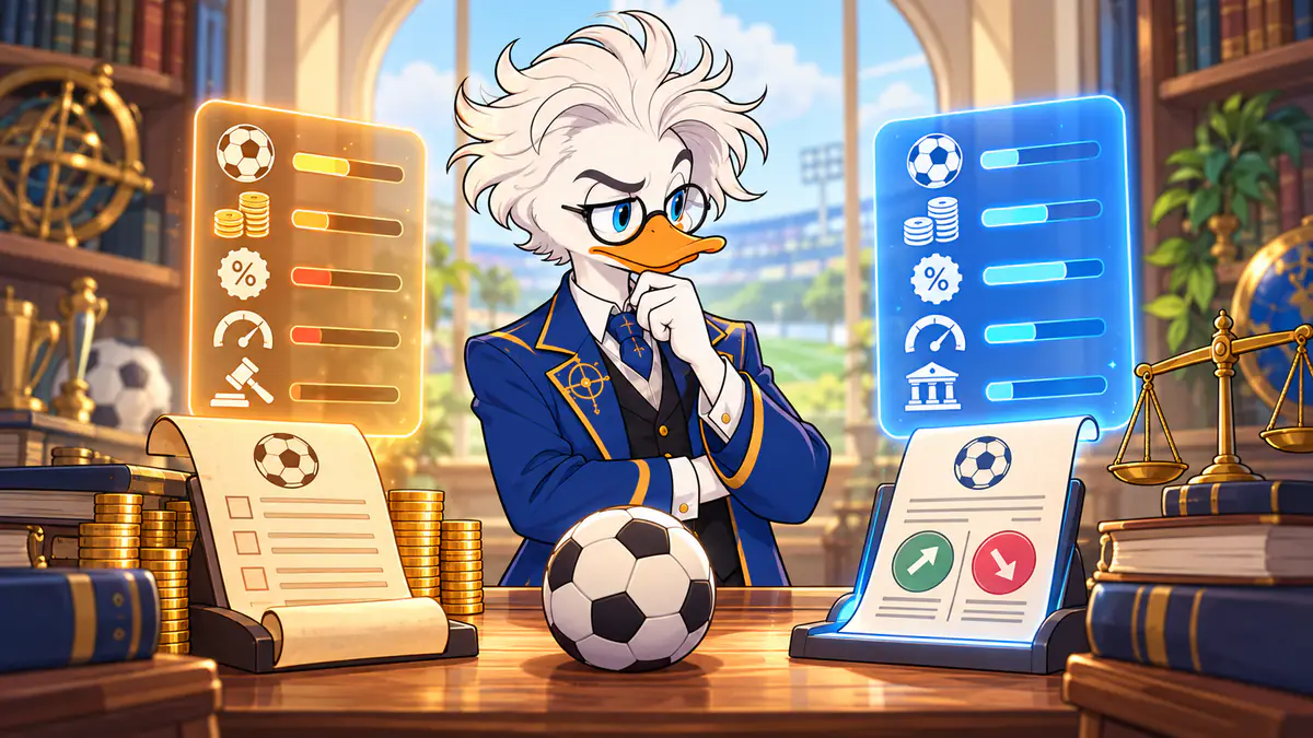 Professor Quackstradamus comparing a sportsbook betting slip with a prediction market order panel