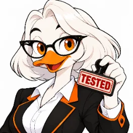 Miss Quackles with the LuckyQuack ‘checked’ stamp