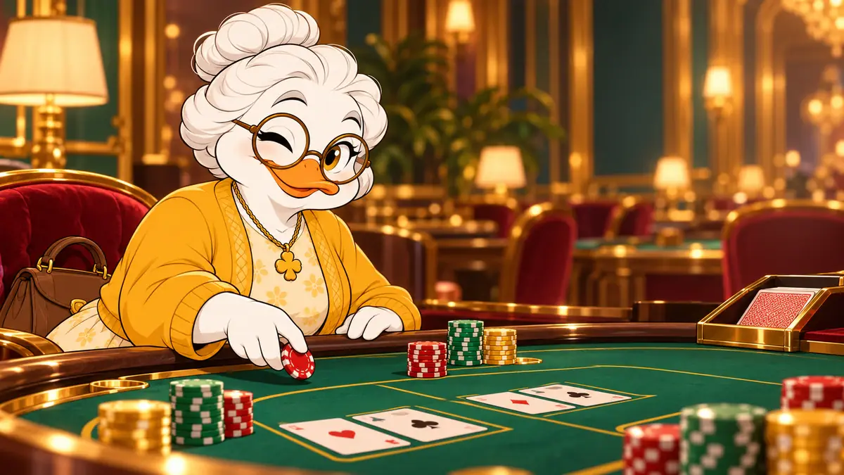 Online Baccarat, illustrated by LuckyQuack
