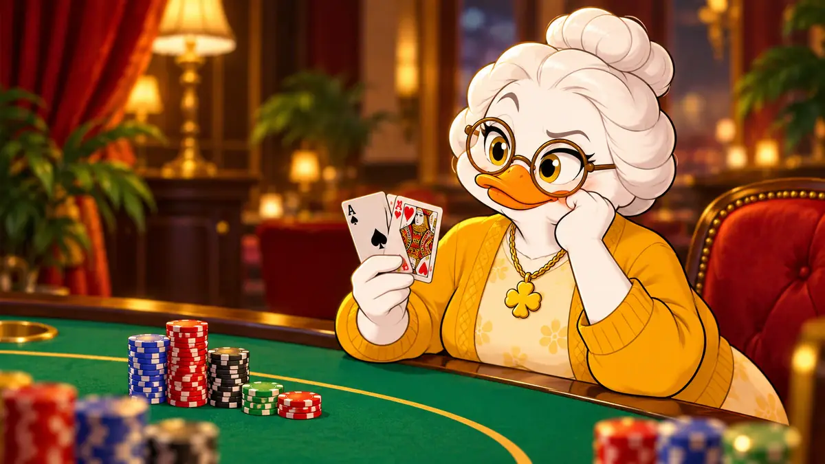 Online Blackjack, illustrated by LuckyQuack