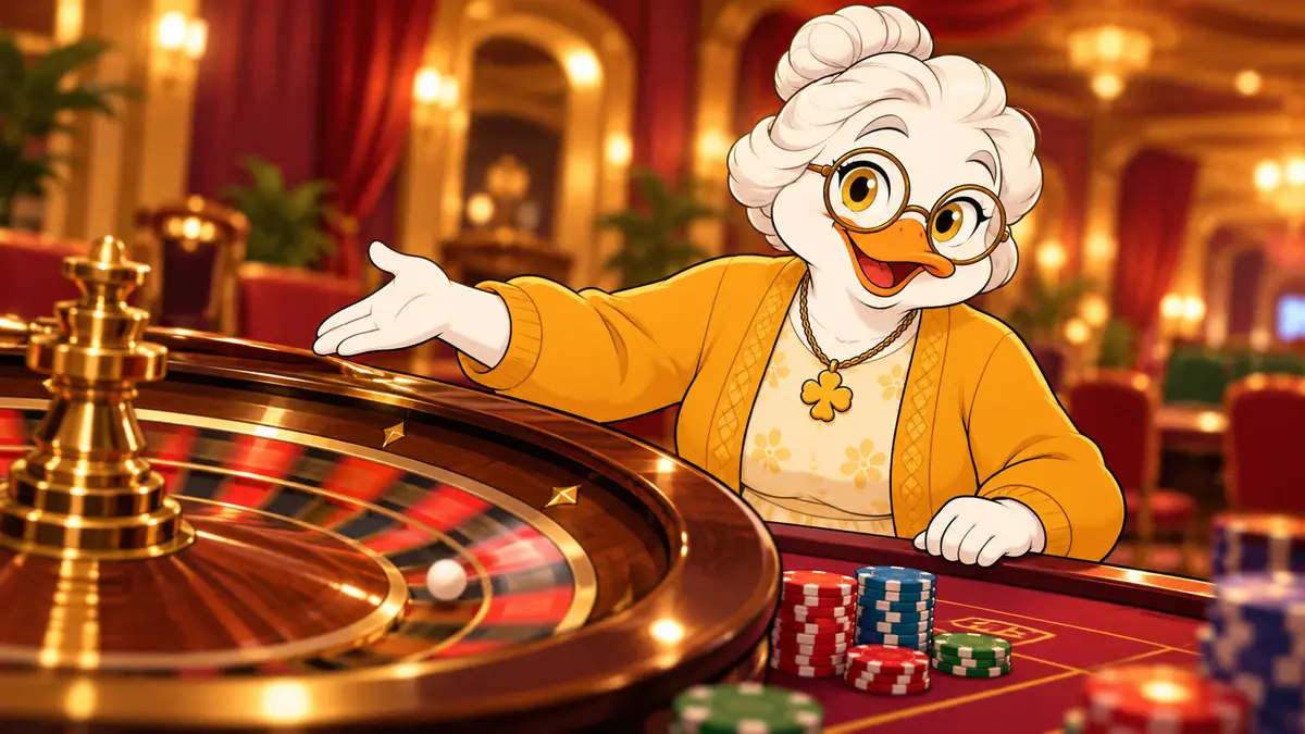 Online Roulette, illustrated by LuckyQuack