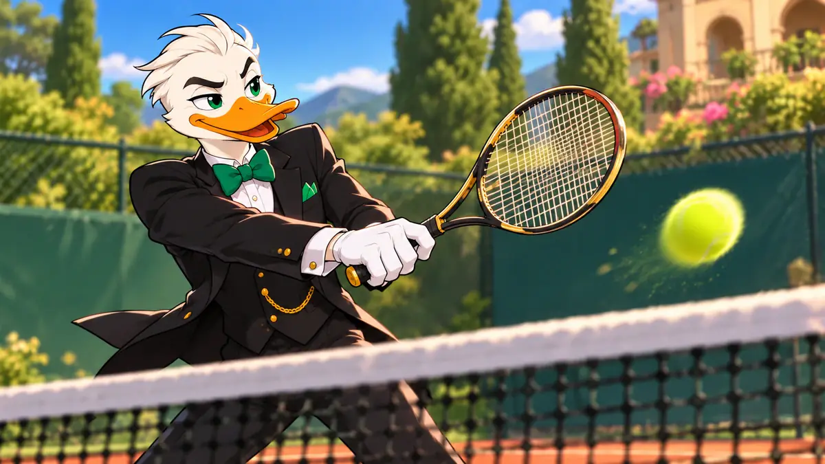 Tennis Betting, illustrated by LuckyQuack