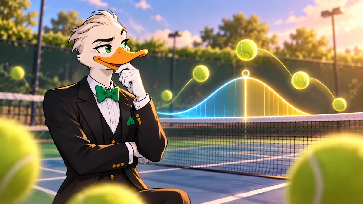 Tennis Probability Calculator, illustrated by LuckyQuack